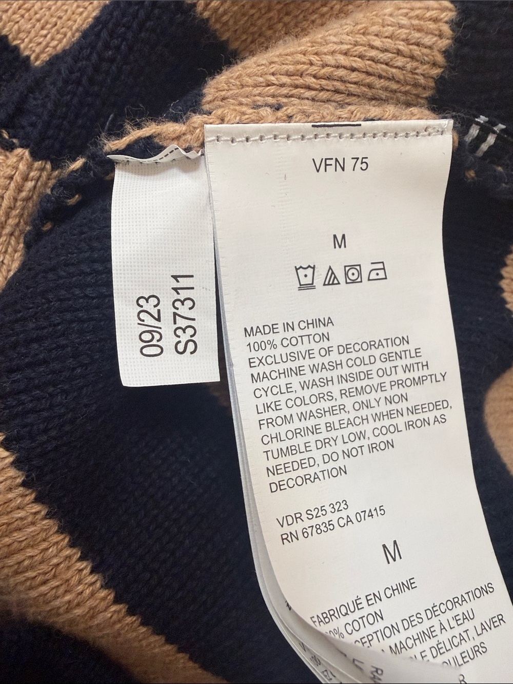 Striped Cable Knit Sweater - Picture 6 of 6